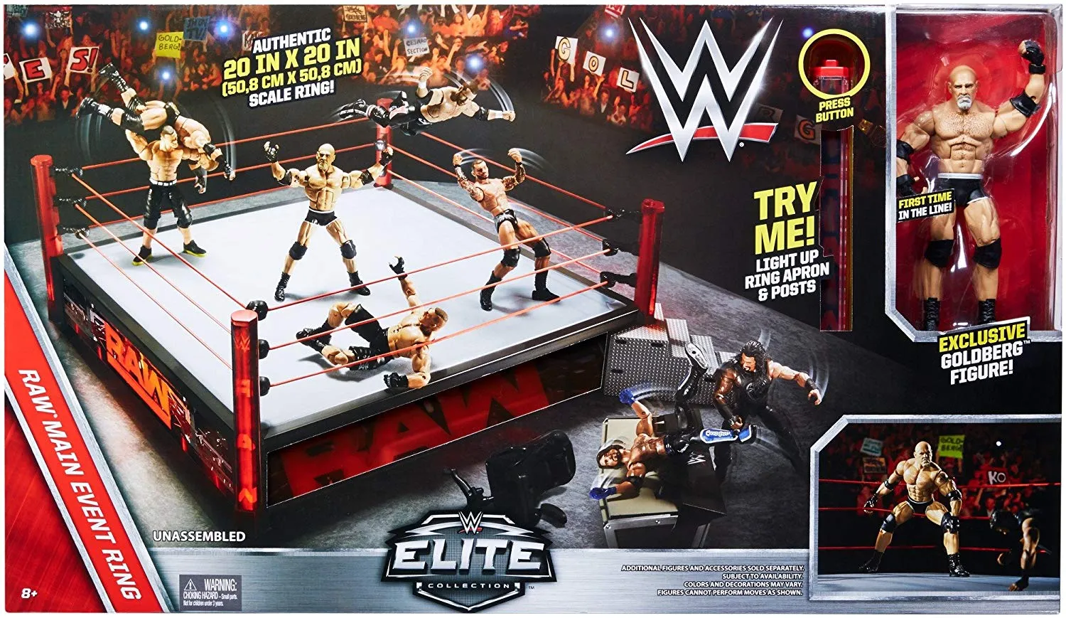 WWE Elite Collection Raw Main Event Ring Playset